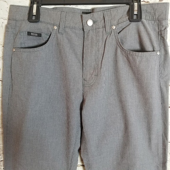 Hugo Boss Checkered Print Pant Gray & Black - Picture 3 of 8